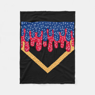 Cobertor De Velo Confeitos de Sorvete Home Plate Bysebyll Drip Boys