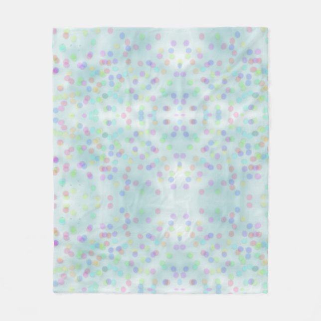Cobertor De Velo Confetti Azul-Cinto-Arco-Íris (Frente)