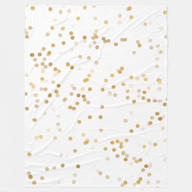 Cobertor De Velo Confetti Dourado Branco (Frente)