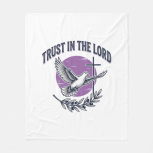 Cobertor De Velo Confie no Senhor Pombo Camiseta Cristã Design (2