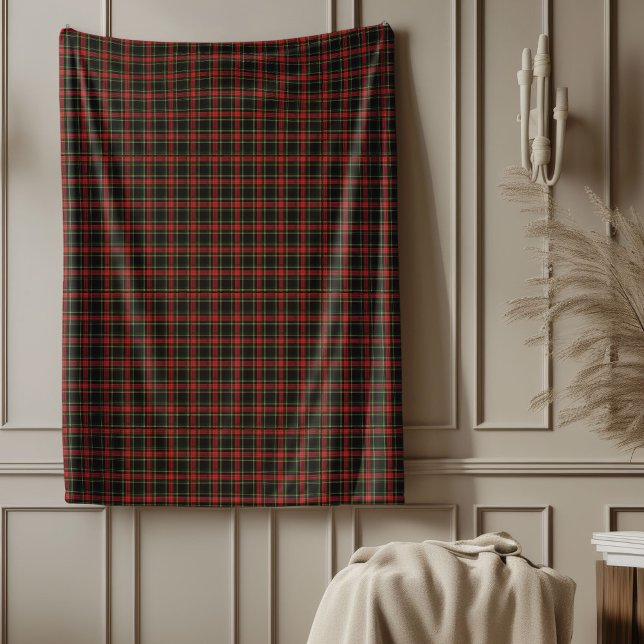 Cobertor De Velo Conforto Festivo Tradicional do Tartan no Natal (Traditional Tartan Christmas Festive Comfort Fleece Blanket)