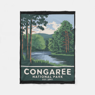 Cobertor De Velo Congaree National Park Camping Vintage Acampamento