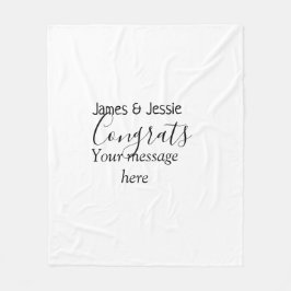 Cobertor De Velo Congrats add name message wedding newly wed couple