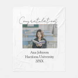 Cobertor De Velo Congratulations photo graduate name university yea