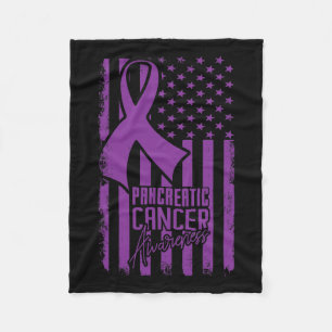 Cobertor De Velo Conhecimento do câncer de pâncreas Bandeira Americ