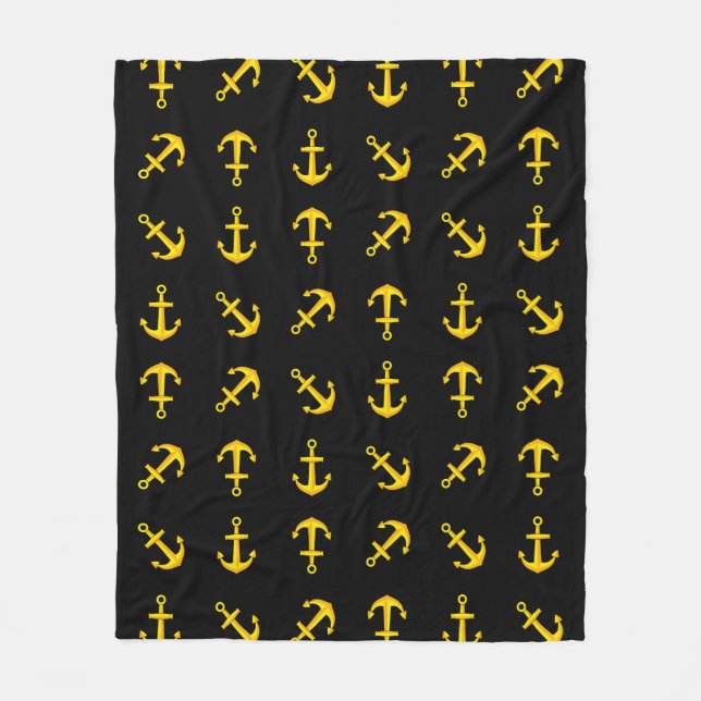 Cobertor De Velo Conjunto de Âncoras do Ouro de desenho (Frente)