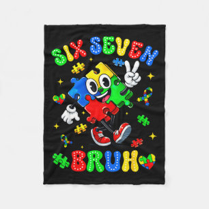 Cobertor De Velo Consciência do autismo 67 seis sete bruh puzzle me
