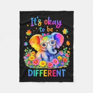Cobertor De Velo Consciência do Autismo Elefante Fofo Animal É Ok S