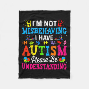 Cobertor De Velo Consciência do Autismo Não Estou Me Comportando Ma