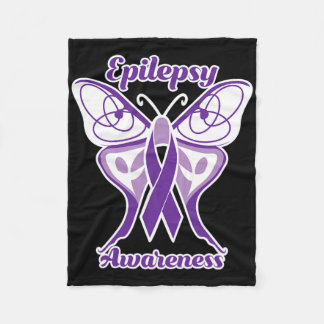 Cobertor De Velo Consciencialização da Epilepsia Dia Roxo Borboleta