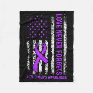 Cobertor De Velo Conscientização da doença de Alzheimer bandeira am