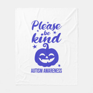 Cobertor De Velo Conscientização do Autismo Abóbora Azul no Hallowe