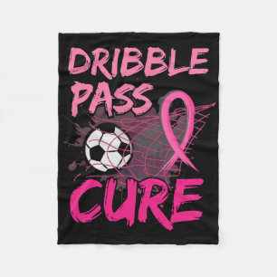 Cobertor De Velo Conscientização do Câncer de Mama Futebol Rosa Par