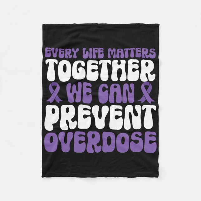 Cobertor De Velo Conscientização sobre overdose - Podemos prevenir  (Frente)