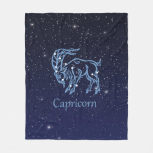 Cobertor De Velo Constelação de Capricórnio e Signo do Zodíaco com