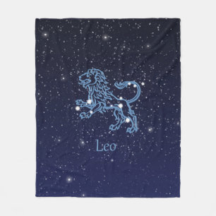 Cobertor De Velo Constelação de Leão e Signo do Zodíaco com Estrela