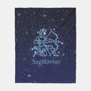 Cobertor De Velo Constelação de Sagitário & Signo do Zodíaco com Es