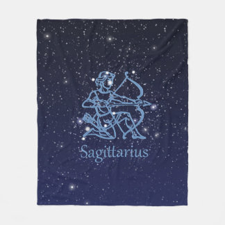 Cobertor De Velo Constelação de Sagitário & Signo do Zodíaco com Es