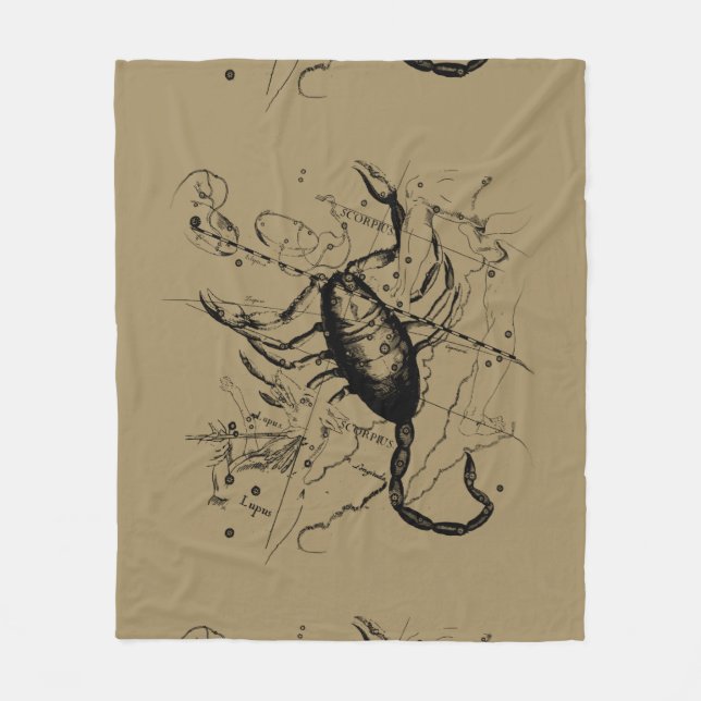 Cobertor De Velo Constelação de Scorpio Hevelius 1690 Out23 -Nov 21 (Frente)