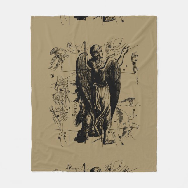 Cobertor De Velo Constelação de Virgem Hevelius 1690 Ago23 - Setemb (Frente)