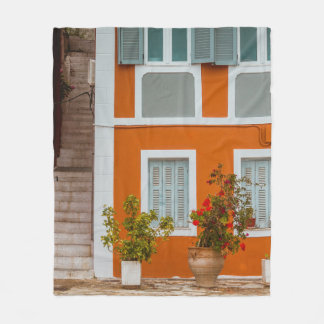 COBERTOR DE VELO CONSTRUÇÃO DE CONCRETOS DE LARANJA BRANCA E CINZA