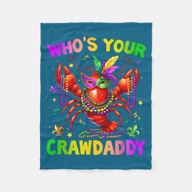 Cobertor De Velo Contas de Palhaço de Lagostim Crawdaddy Engraçado (Frente)