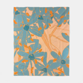 Cobertor De Velo Contemporary Leaf Design Peach