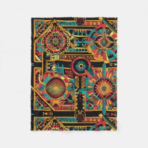 Cobertor De Velo Conteúdo "Aztec Dream" Azul Cozy Fleece Blanket