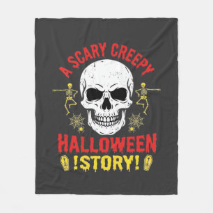Cobertor De Velo Conto de Halloween Assustadoramente Sinistro Crâni