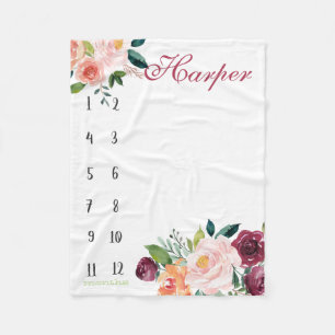 Cobertor De Velo Controlador de crescimento - Boho watercolor com r