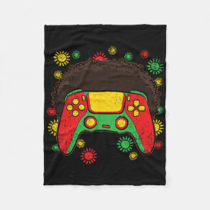 Cobertor De Velo Controlador de videogame Afro Mês da História Negr