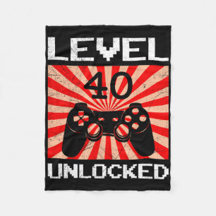 Cobertor De Velo Controlador Retro Gamer Nível 40 Desbloqueado Víde
