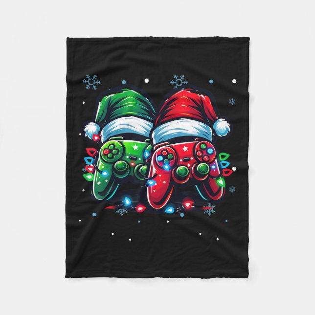 Cobertor De Velo Controladora de jogos de Natal Santa Hat (Frente)