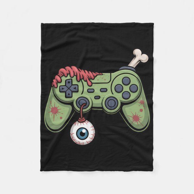 Cobertor De Velo Controle de Jogo de Zumbi Com Olho E Halloween G (Frente)
