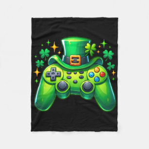 Cobertor De Velo Controle de Video Game St Patricks Day Gamer Irlan
