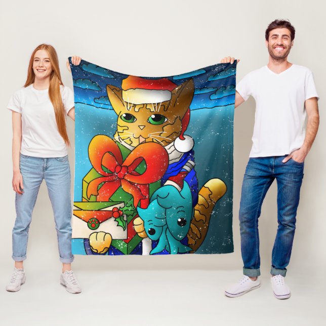 Cobertor De Velo Convidado de Gato de Natal (In Situ)