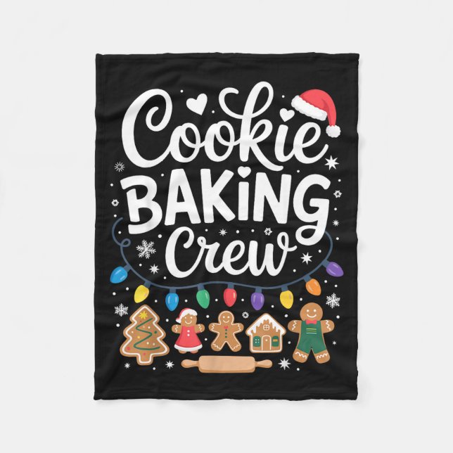 Cobertor De Velo Cookie Baking Crew Holiday Squad Gingerbread Chris (Frente)