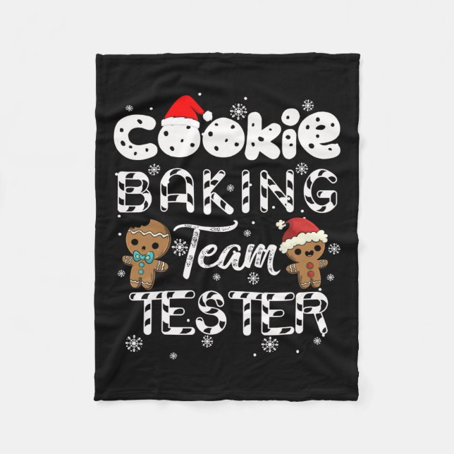 Cobertor De Velo Cookie Baking Team Tester Gingerpão Natal (Frente)