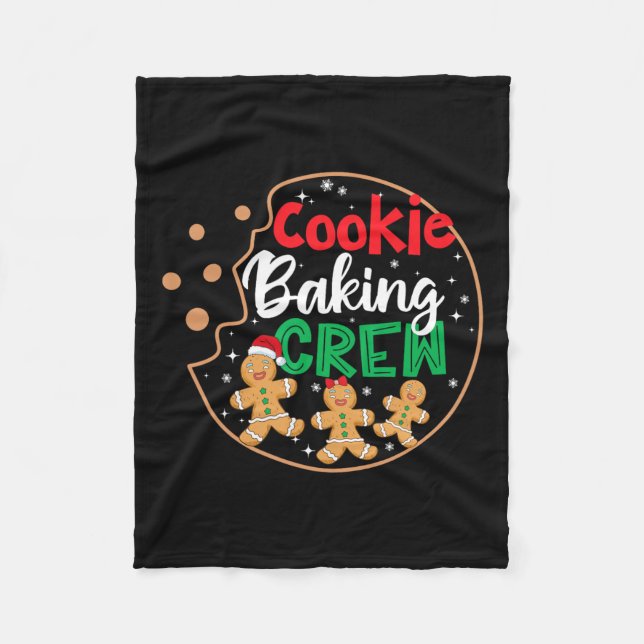 Cobertor De Velo Cookie Fazendo Tripulação Engraçada Família Pijama (Frente)