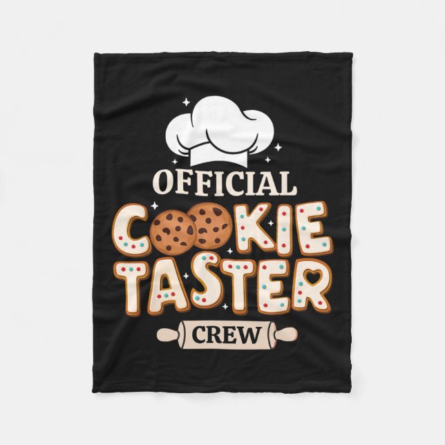 Cobertor De Velo Cookie Oficial Taster Crew Funny Baking Team Fami (Frente)