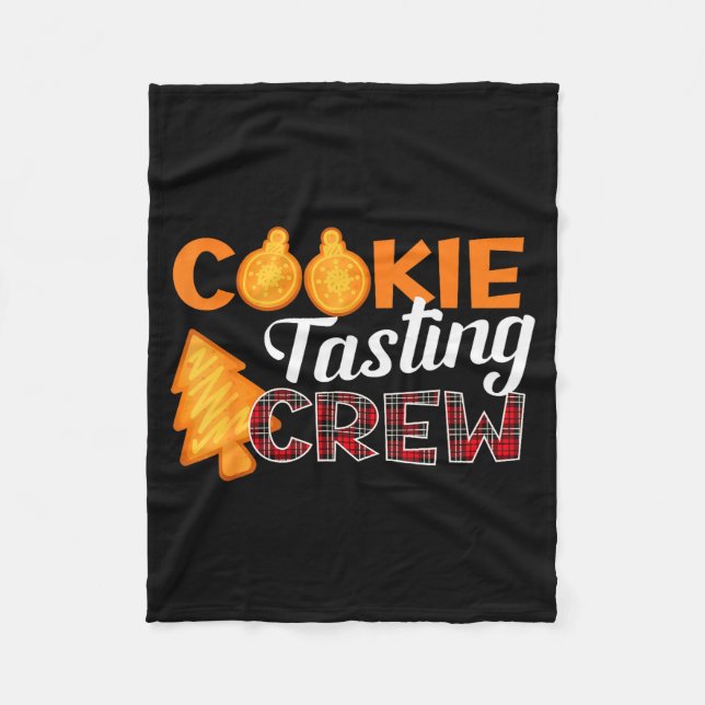 Cobertor De Velo Cookie Tasting Crew - Funny Plaid Christmas  (Frente)