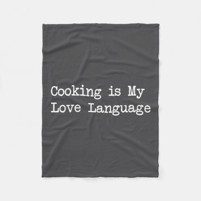 Cobertor De Velo Cooking Is My Love Language Funny Quotes  (Frente)