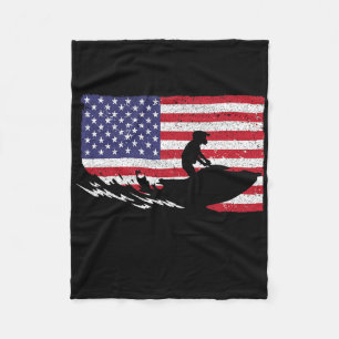 Cobertor De Velo Cool Jet Ski For Men Women Skiers USA Flag America