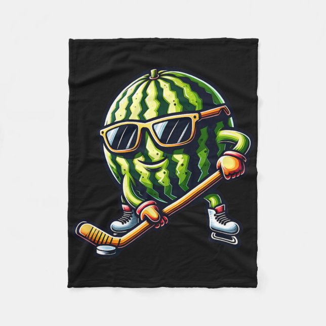 Cobertor De Velo Cool Melon Ice Hockey Fun  (Frente)