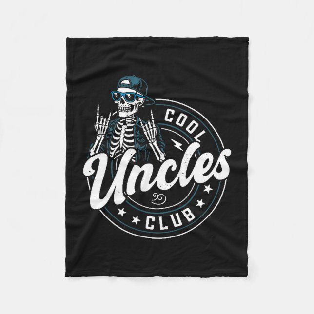 Cobertor De Velo Cool Uncles Club Shirt Funny Skeleton Uncle Men  (Frente)