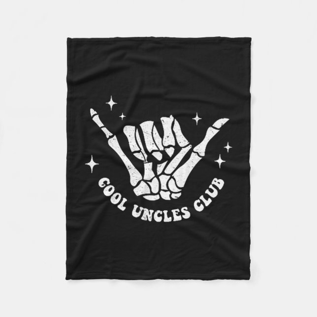 Cobertor De Velo Cool Uncles Club Uncle Cke Birthday Father's Day  (Frente)