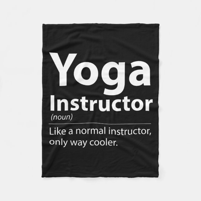 Cobertor De Velo Cool Yoga Instructor Definition Funny Yoga Lover  (Frente)