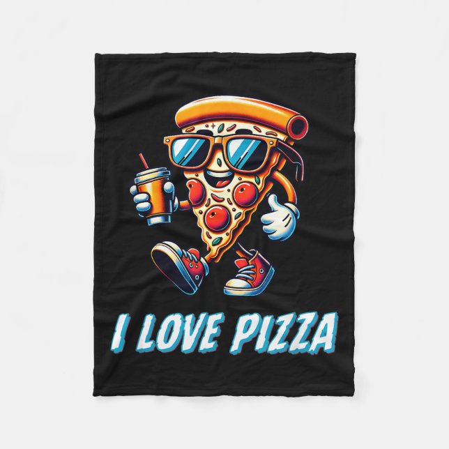 Cobertor De Velo Cool Zza Slice Funny Food Lovers Kids Men And Wome (Frente)