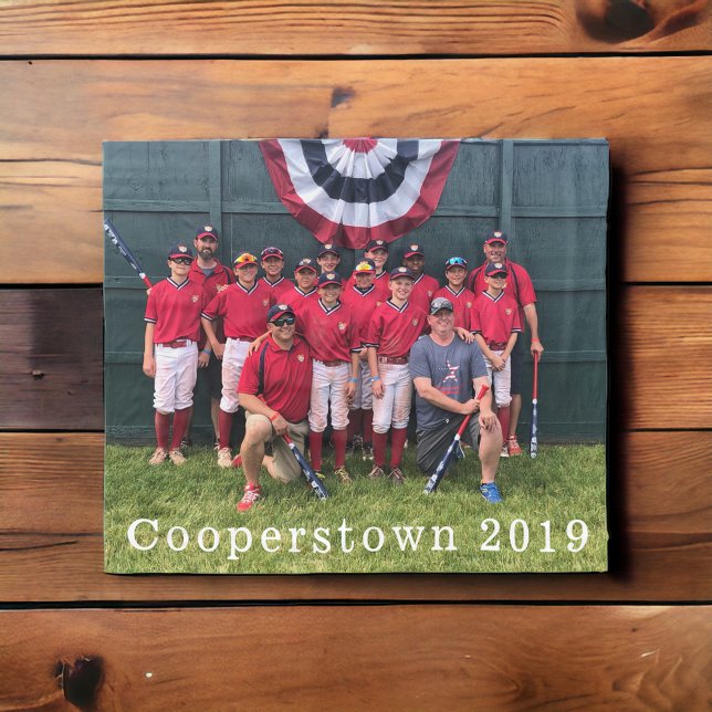 Cobertor De Velo Cooperstown NY Equipe de Beisebol Foto Ano Keepsaw (Criador carregado)