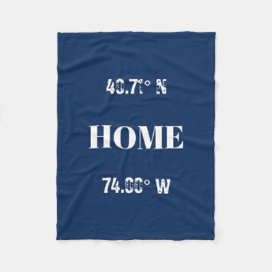 Cobertor De Velo Coordenadas Domésticas Personalizadas